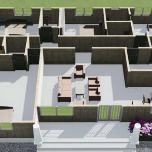 Plan de maison africaine moderne