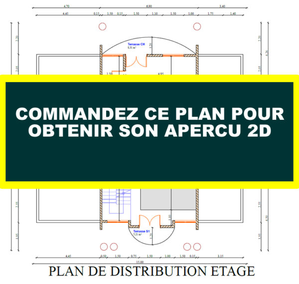 Plan de duplex très confortable 6 chambres un salon - Image 12