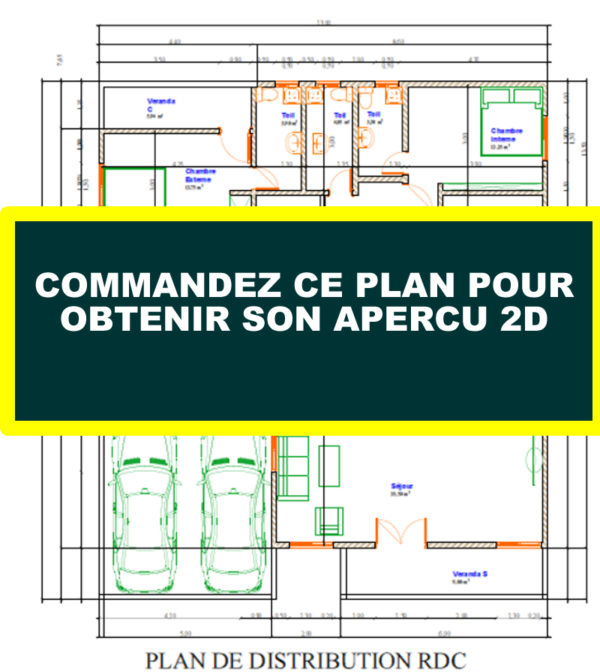 Plan de duplex moderne 7 chambres un salon - Image 12