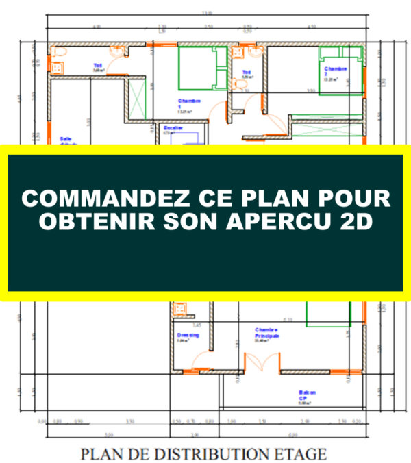 Plan de duplex moderne 7 chambres un salon - Image 13