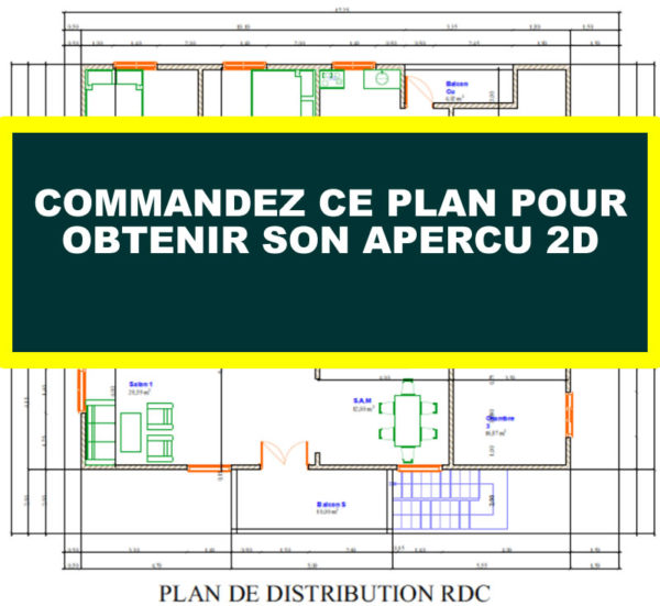 Plan de maison R+1 avec 2 appartements à l'étage - Image 12