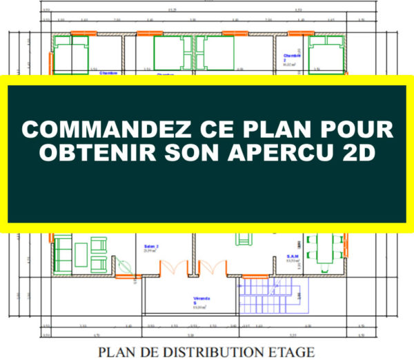 Plan de maison R+1 avec 2 appartements à l'étage - Image 13