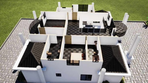 Plan de duplex très confortable 6 chambres un salon - Image 10