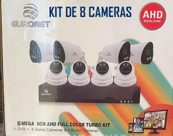 Kit de 8 cameras EURONET 5MP