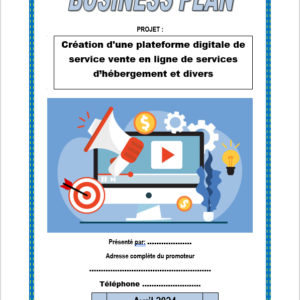 Couverture business plan application de vente en ligne